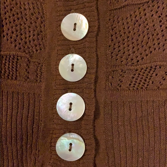 Free People-Knit Crop Top with Pearl Stone Buttons - Picture 6 of 6